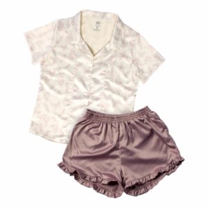 Pijama 2 Piezas Blusa Manga Corta Short Cintura Elástica GRECO