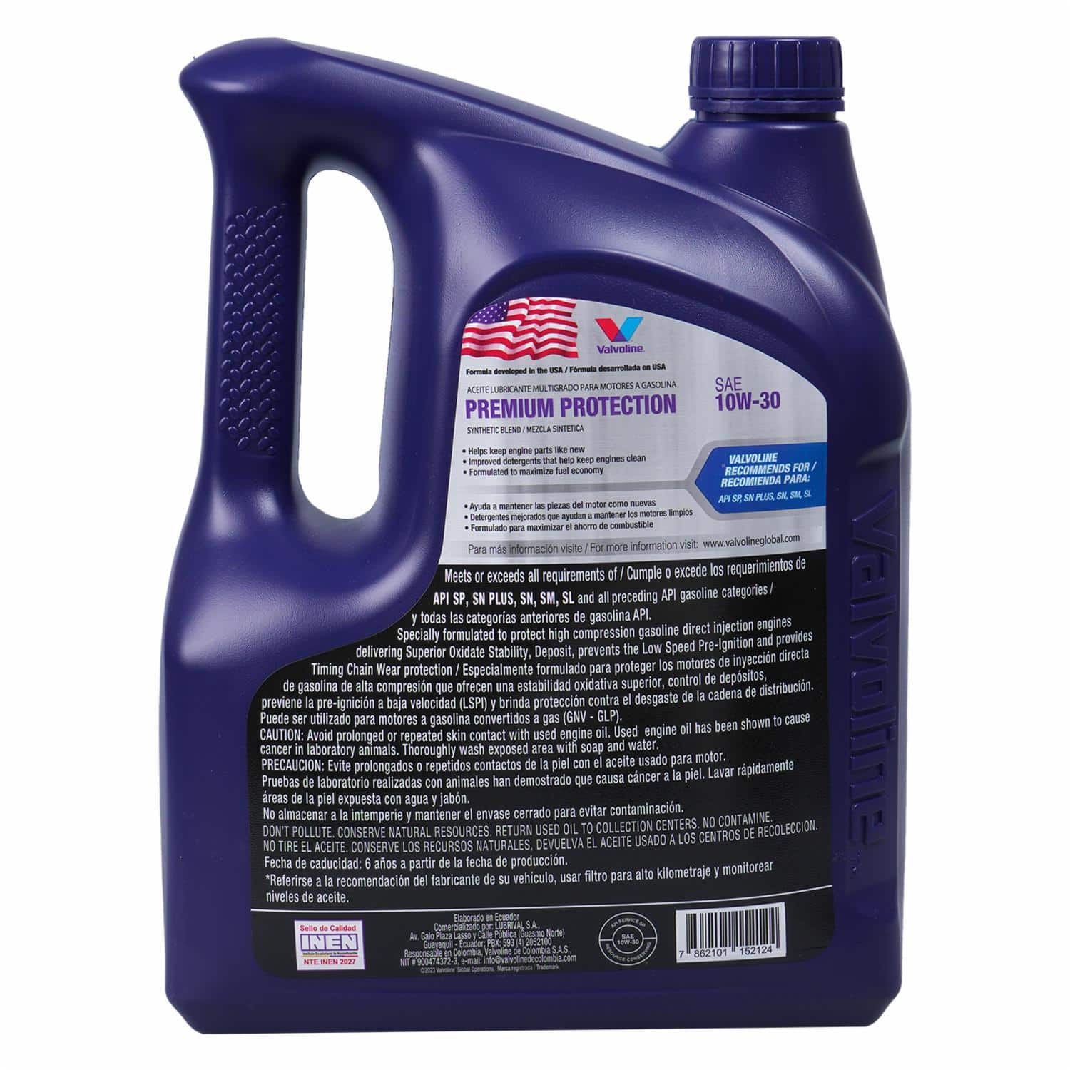 Aceite De MotorA Gasolina Premium Protección VALVOLINE Unidad - Imagen 2