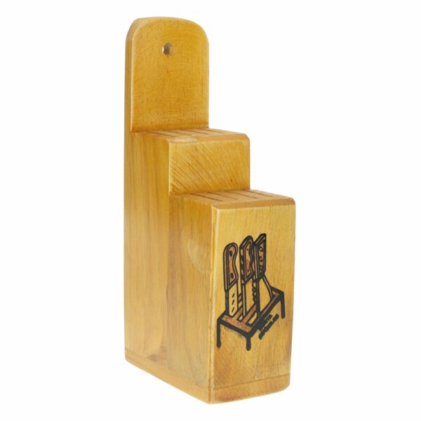 Porta cuchillos De Madera FLORES DEL VALLE Unidad - Imagen 2