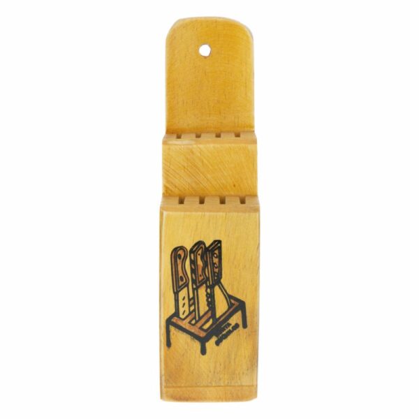 Porta cuchillos De Madera FLORES DEL VALLE Unidad - Imagen 3