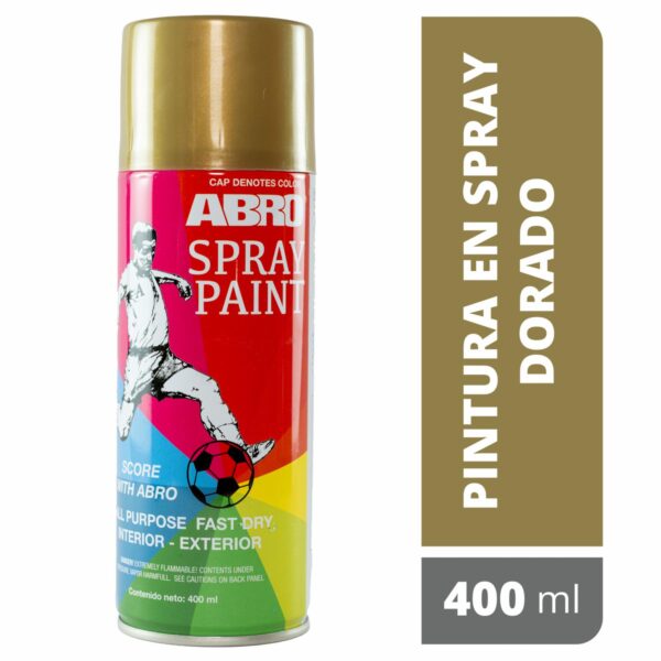Spray De Pintura Dorado N27 400Ml ABRO Unidad