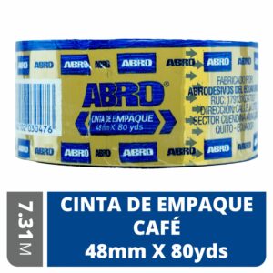 Cinta De Embalaje Cafe 48Mmx 80 Yardas ABRO Unidad