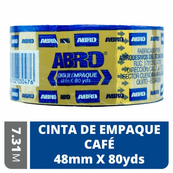 Cinta De Embalaje Cafe 48Mmx 80 Yardas ABRO Unidad