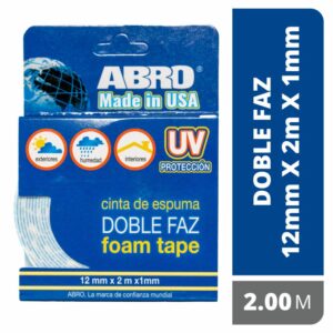 Cinta Doble Faz 12Mmx 2Metros ABRO Unidad