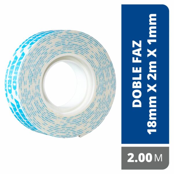 Cinta Doble Faz 18Mmx 2Metros ABRO Unidad - Imagen 2