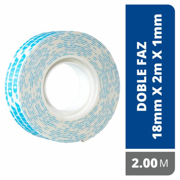 Cinta Doble Faz 18Mmx 2Metros ABRO Unidad - Imagen 2