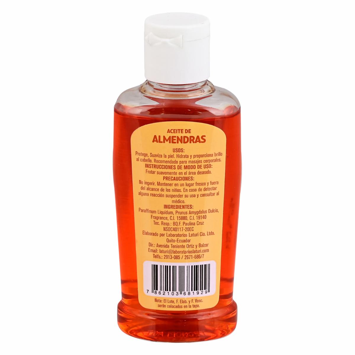 Aceite Cosmético De Almendras LATURI 120 Ml