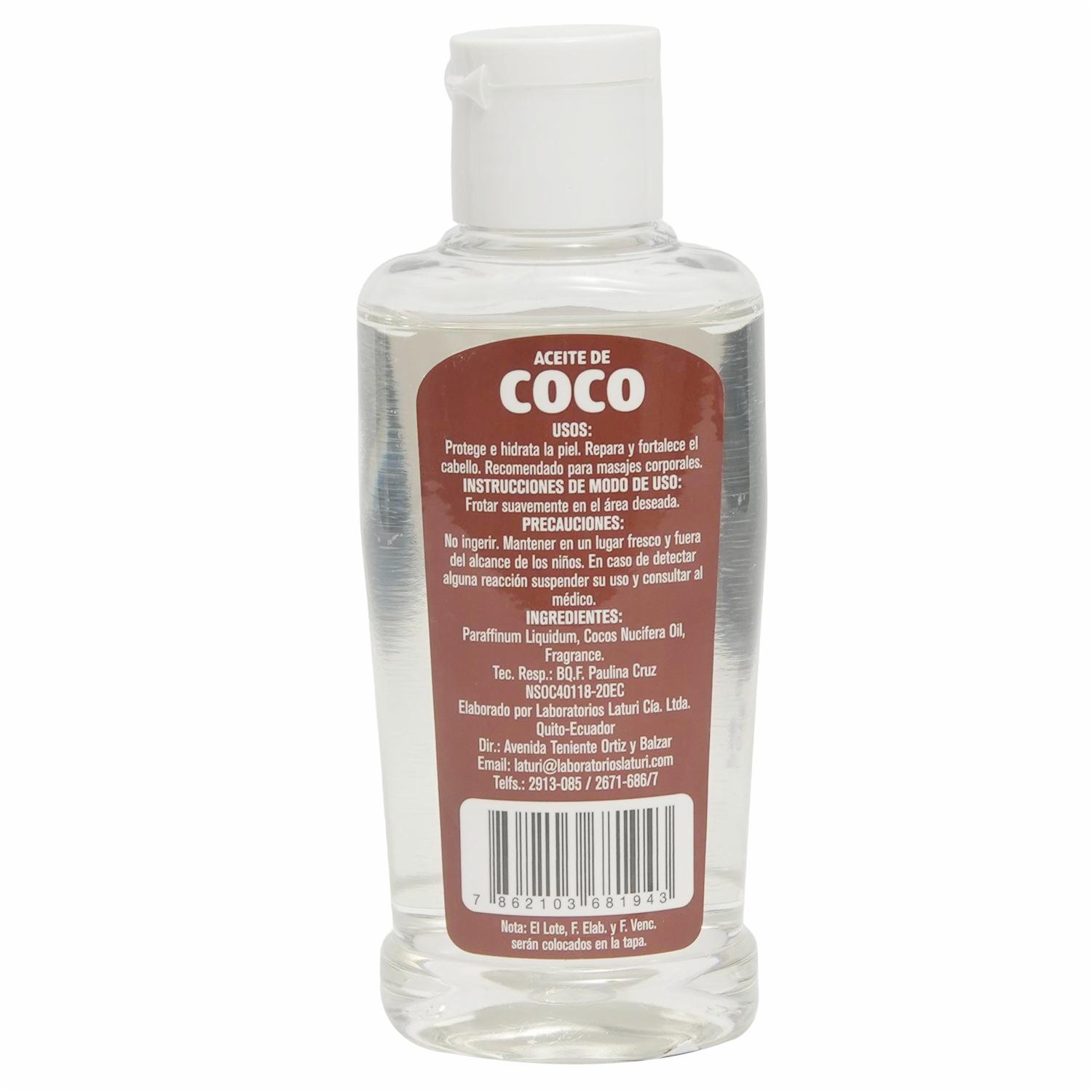 Aceite De Coco LATURI 120 Ml - Imagen 2