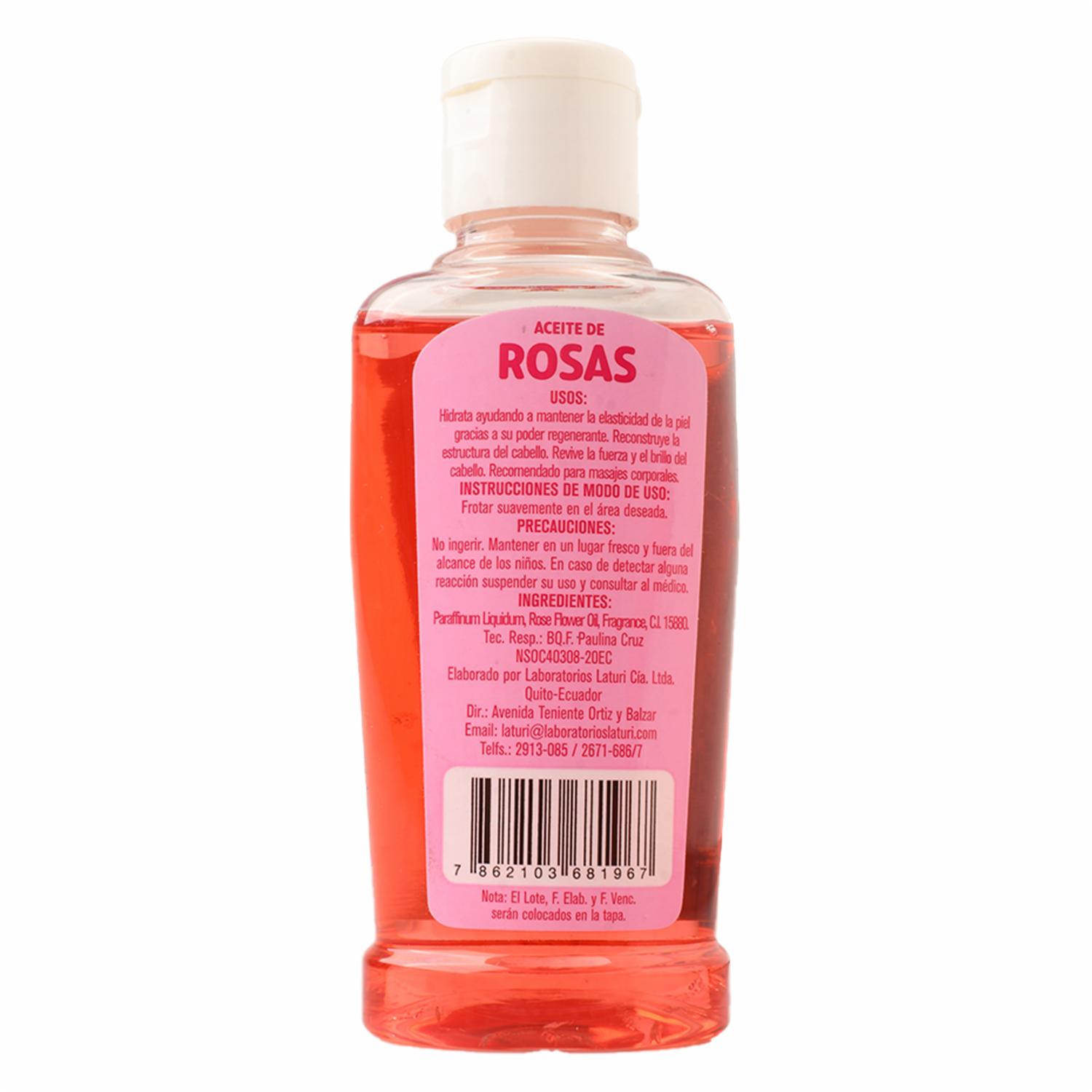 Aceite Cosmético De Rosas LATURI 120 Ml