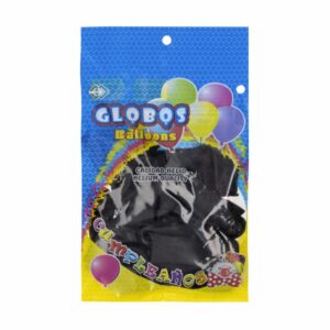 Globo Cumpleaños Estándar Negro N.9 Calidad Helio IMPOR.CUMPLEANOS X 10 Uds
