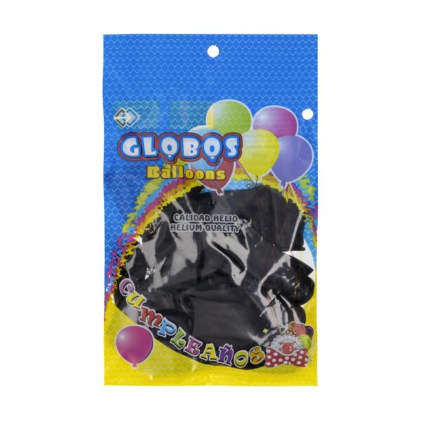 Globo Cumpleaños Estándar Negro N.9 Calidad Helio IMPORTADORA CUMPLEAÑOS X 10 Uds