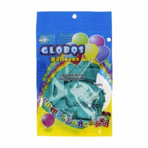 Globo Cumpleaños Estándar Turquesa N.9 Calidad Helio IMPOR.CUMPLEANOS X 10 Uds