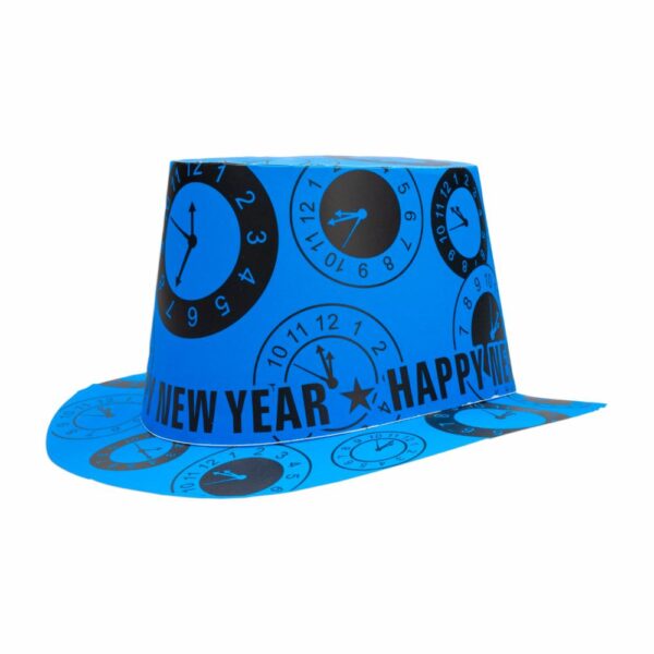 Sombrero Negro Feliz Año IMPORTADORA CUMPLEAÑOS Unidad - Imagen 3