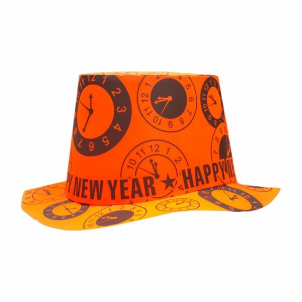 Sombrero Negro Feliz Año IMPORTADORA CUMPLEAÑOS Unidad - Imagen 4