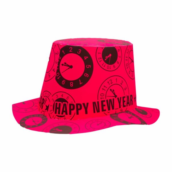 Sombrero Negro Feliz Año IMPORTADORA CUMPLEAÑOS Unidad - Imagen 5