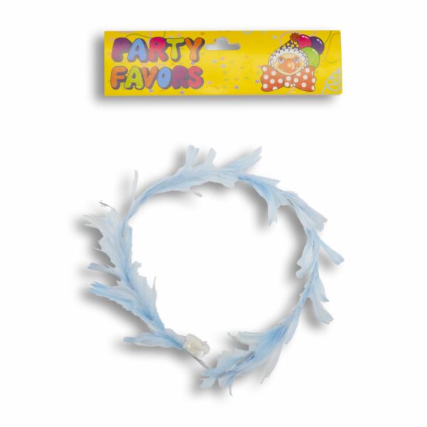 Diadema Para Fiesta Con Plumas Celestes IMPOR.CUMPLEANOS Unidad
