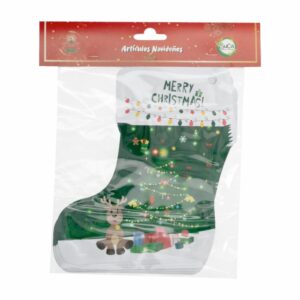 Bolsas Plásticas Navideñas En forma De Bota IMPORTADORA CUMPLEAÑOS X 10 Uds