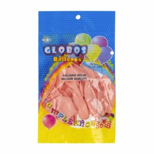 Globo Cumpleaños Pastel Coral N.9 Calidad Helio IMPOR.CUMPLEANOS X 10 Uds