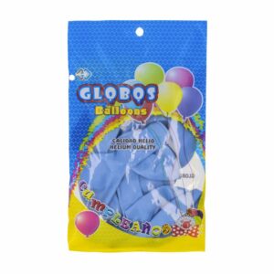 Globo Decoración N.9 Color Azul Pastel IMPOR.CUMPLEANOS X 10 Uds