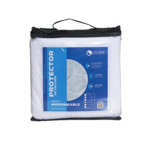 Protector De Colchón Impermeable Panal Soft Blanco CHAIDE 2 Plazas