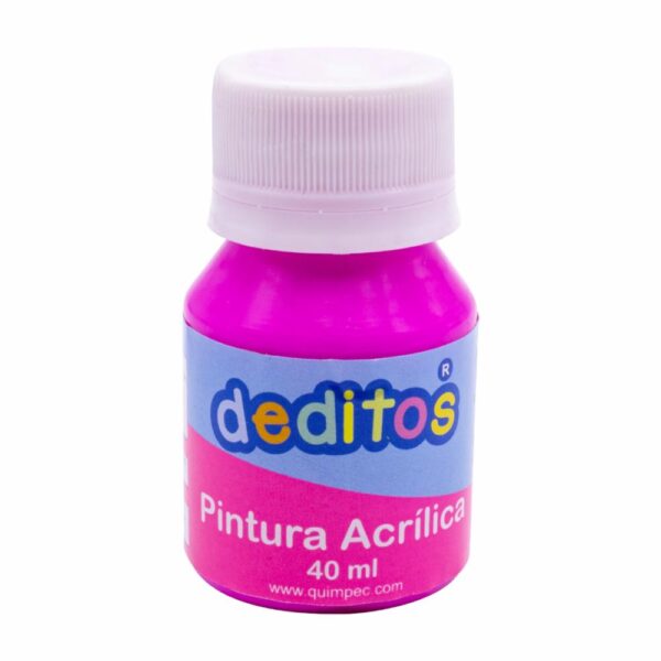 Pintura Acrílica Color Neón Magenta DEDITOS 40Ml