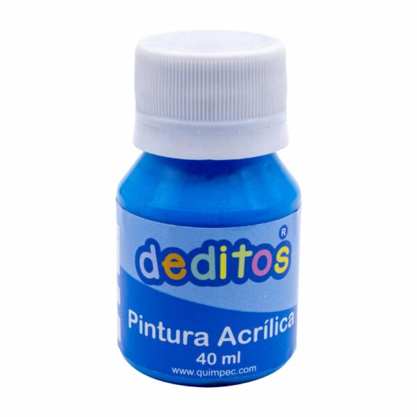 Pintura Acrílica Color Neón Azul DEDITOS 40Ml