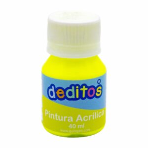 Pintura Acrílica Color Neón Amarillo DEDITOS 40Ml