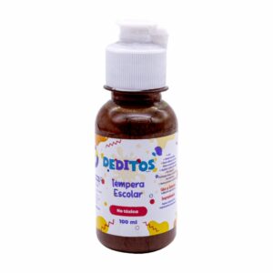Tempera Escolar Deditos Frasco Color Café DEDITOS 100Ml