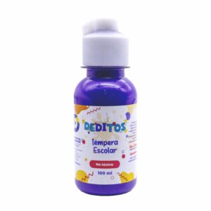 Tempera Escolar Deditos Frasco Color Morado DEDITOS 100Ml