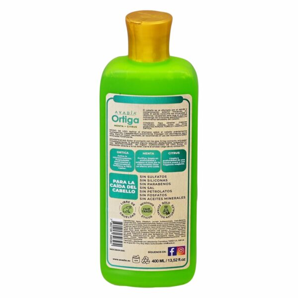Shampoo Más Body Wash De Ortiga Relax AVADÍA 400 Ml - Imagen 2