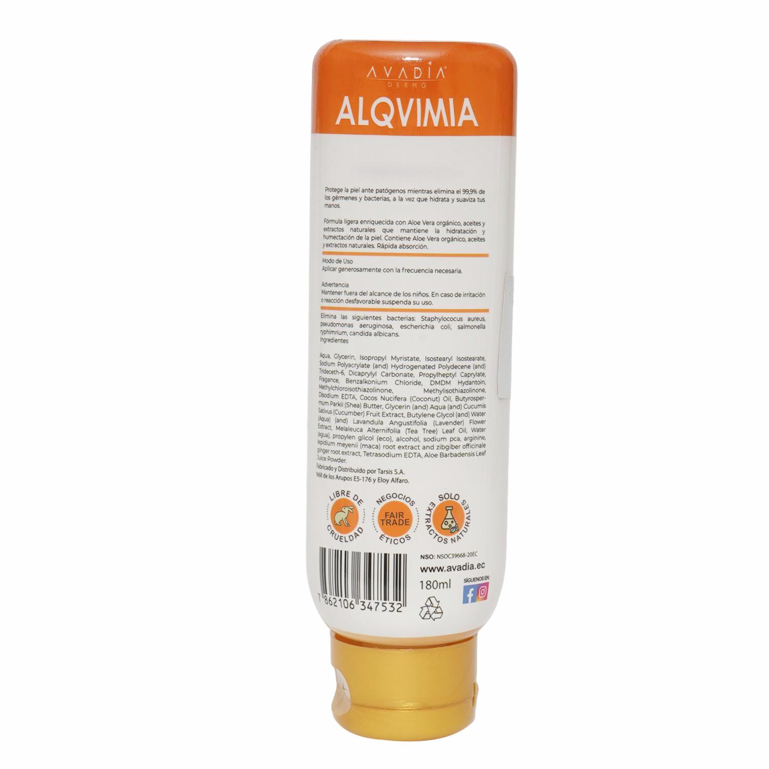 Crema Hidratante Corporal Anti Bacterial AVADÍA Presentación De 180 Ml - Imagen 2