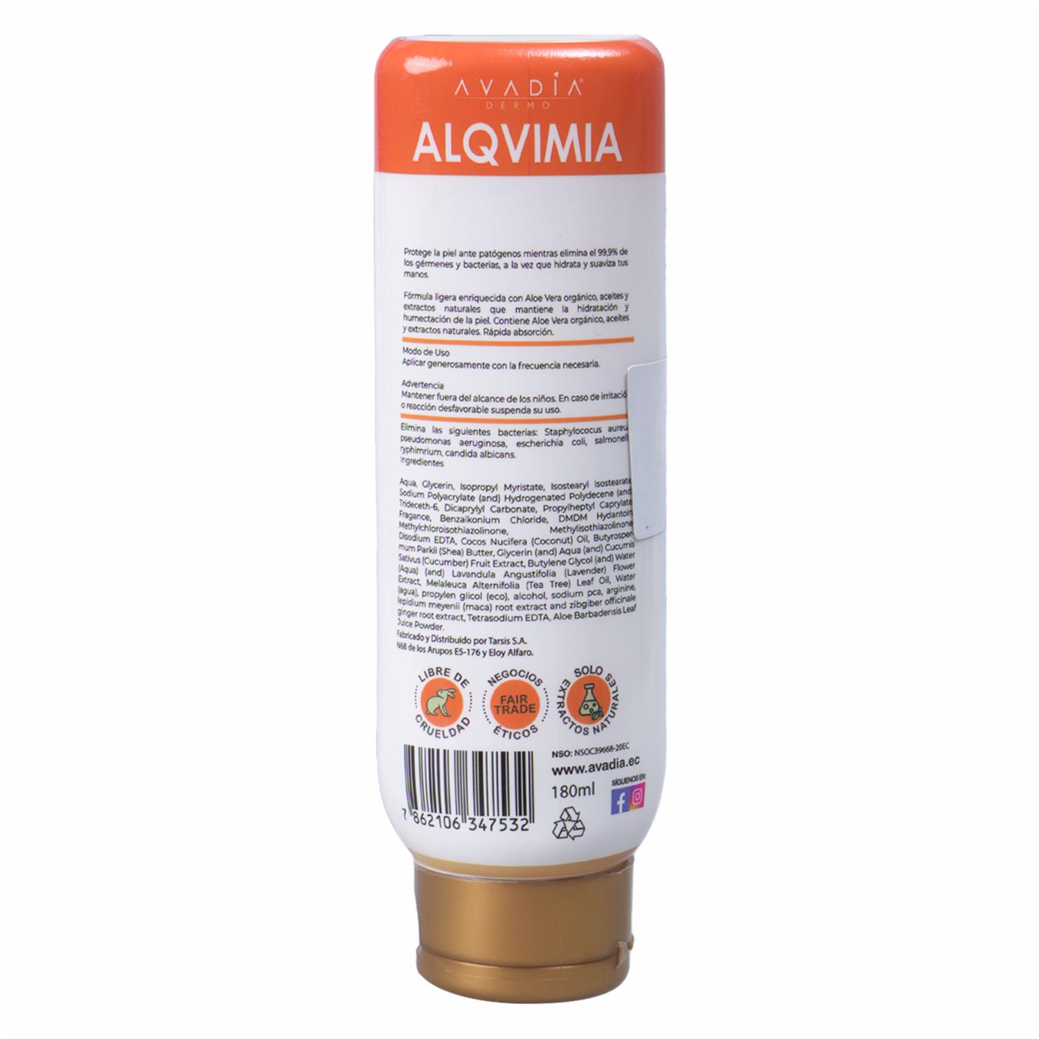 Crema Hidratante Corporal Anti Bacterial AVADÍA Presentación De 180 Ml - Imagen 3