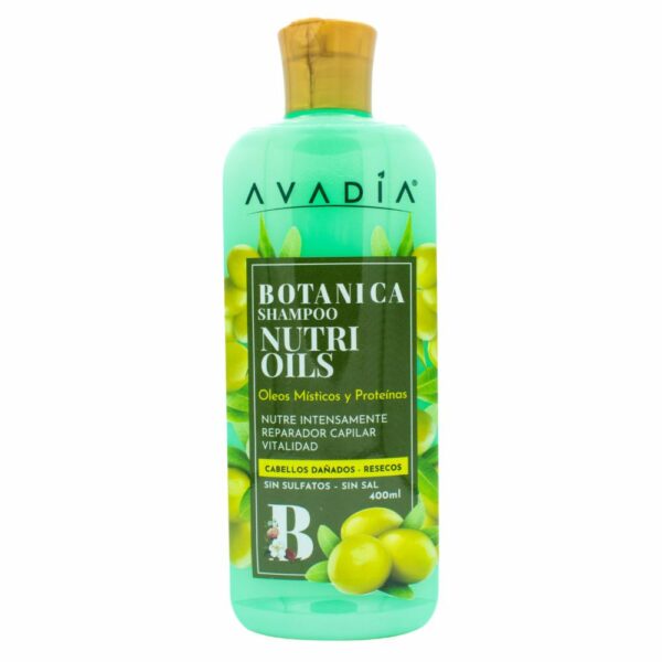 Shampoo Para Cabello Botánica Nutri Oils Oleos Místicos Y Proteínas AVADIA 400 Ml