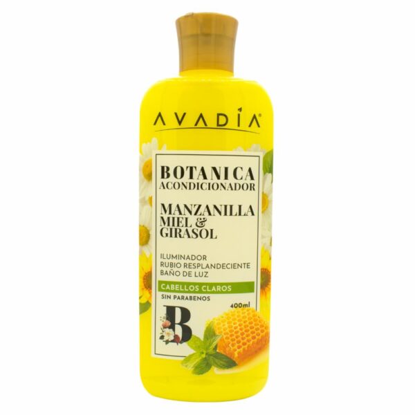 Acondicionador De Cabello Botánica Manzanilla Miel Y Girasol AVADIA 400 Ml