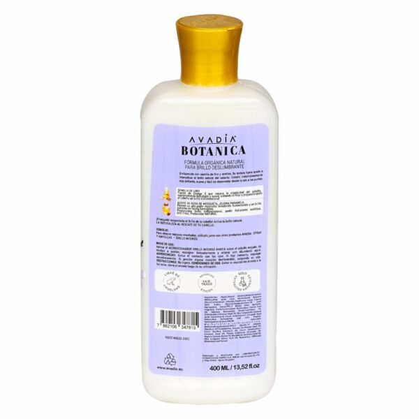 Acondicionador Botánica Brillo Extrem.Semilla Lino AVADÍA 400 Ml - Imagen 2