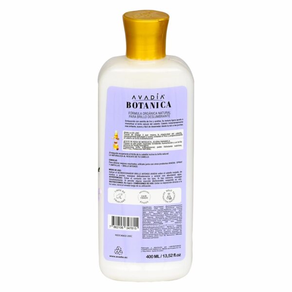Acondicionador Botánica Brillo Extrem.Semilla Lino AVADÍA 400 Ml - Imagen 2