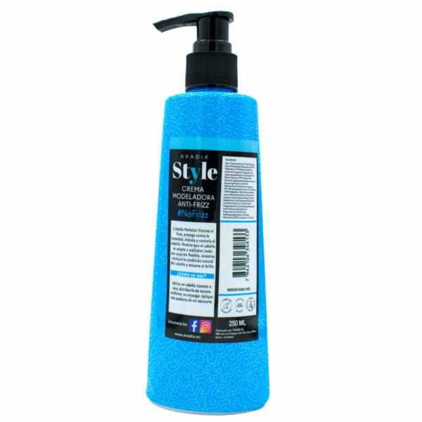 Crema De Peinar Style Moldeadora Antifrizz AVADÍA 250 Ml - Imagen 2