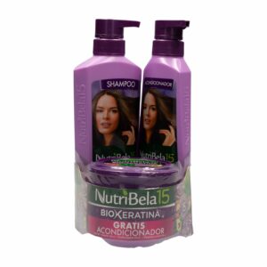 Pack De Shampoo Mas Tratamiento Gratis Acondicionador Bioketarina NUTRIBELA 10 1070 Ml