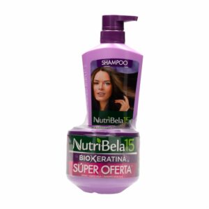 Pack De Shampoo Mas Tratamiento Con Biokeratina NUTRIBELA 10 700 Ml