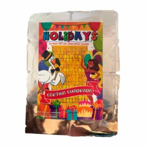 Cortina Decorativa De Fiestas Color Cuadrada Plata HOLIDAYS 1M*2M