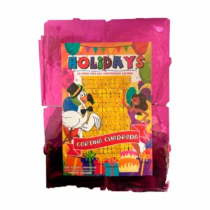 Cortina Cuadrada Fucsia HOLIDAYS 1 X 2 Metros