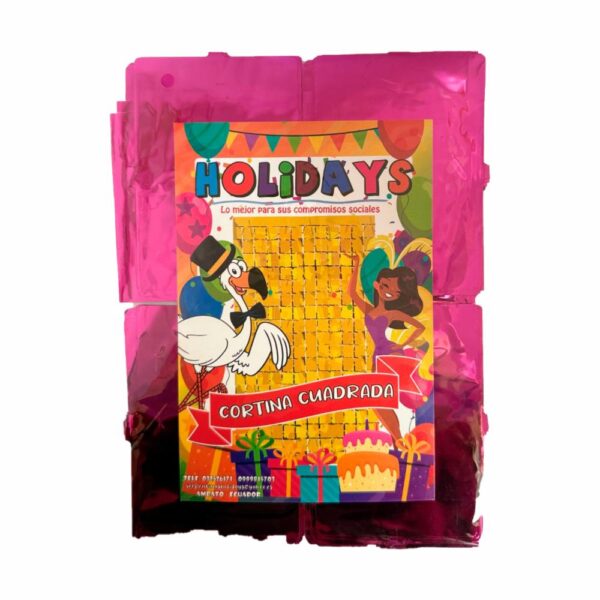 Cortina Cuadrada Fucsia HOLIDAYS 1 X 2 Metros