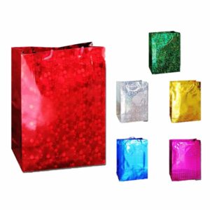 Funda De Regalo Holográfica Mediana Varios Colores HOLIDAYS 23 X 27 cm