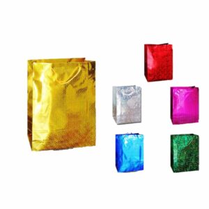 Funda De Regalo Holográfica Pequeña Varios Colores HOLIDAYS 18 X 23cm