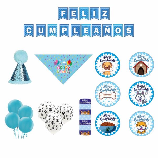 Juguete Para Perro Party Dog Celeste HOLIDAYS 15Cm*24Cm - Imagen 2