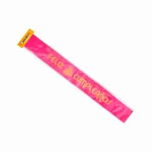 Banda De Celebración Felz Cumpleaños Rosa Satinada HOLIDAY'S Unidad