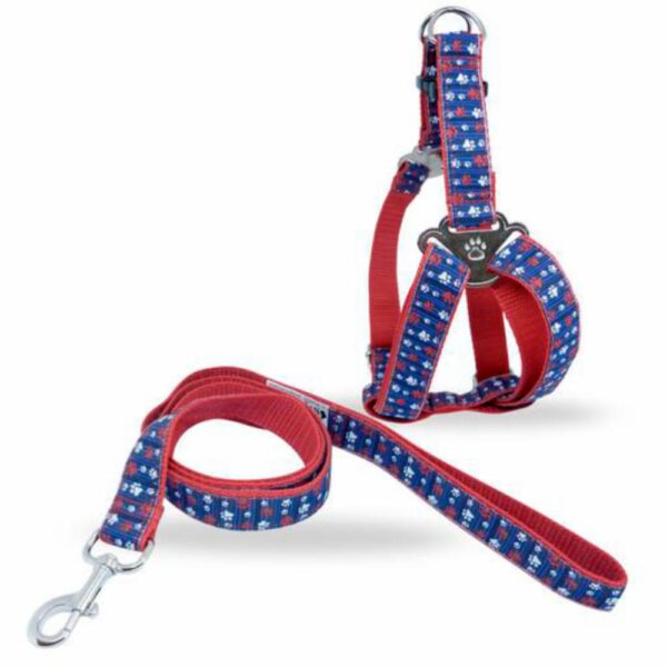 Arnés Para Mascota Y Traílla Diseño De Huellitas THE PET FACTORY Mediano