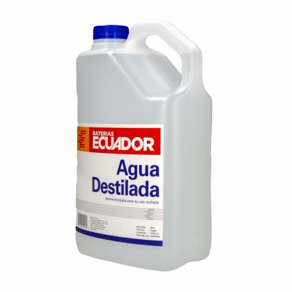 Agua Destilada Desmineralizada BATERIAS ECUADOR 4000 ml - Imagen 3