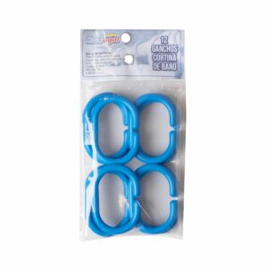Ganchos Para Cortina De Baño Azul MUNDOGAR 6 Cm