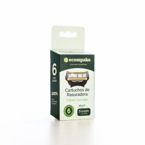 Repuesto De Afeitadora Para Hombre De Bamboo ECOMPAKE 3 Uds